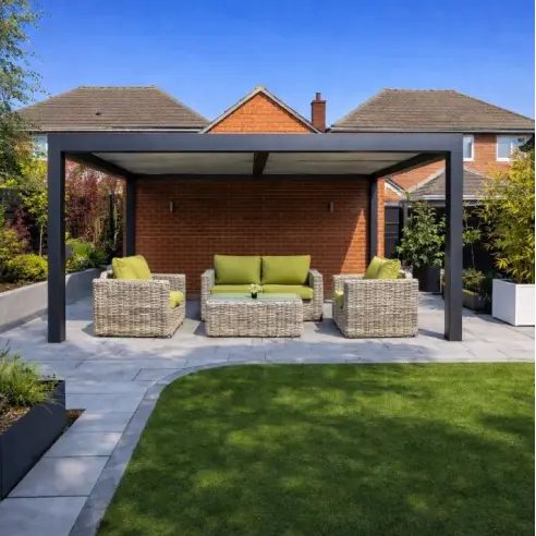 Eclipse 3 X 4m LED Motorised Pergola | Wall Mounted Eclipse 3 X 4m LED Motorised Pergola | Wall Mounted