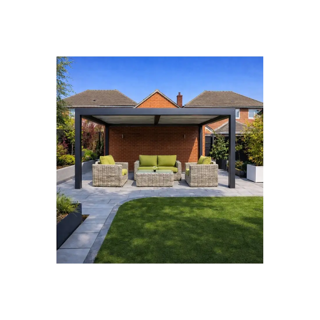 Eclipse 3 X 4m LED Motorised Pergola | Wall Mounted Eclipse 3 X 4m LED Motorised Pergola | Wall Mounted