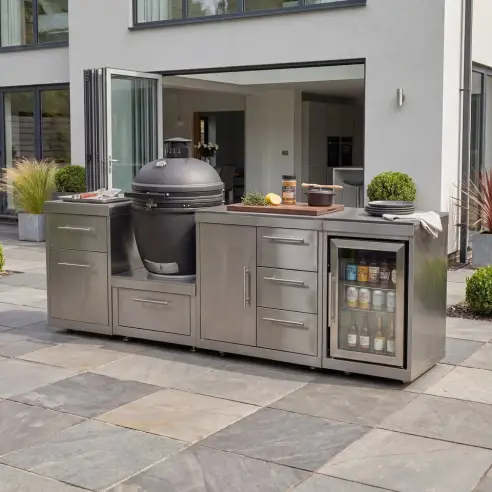Stanley Straight Kamado Charcoal BBQ K2450-B - Stainless Steel