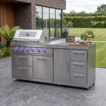 Stanley Straight 4 Burner Gas BBQ S1998-B - Stainless Steel