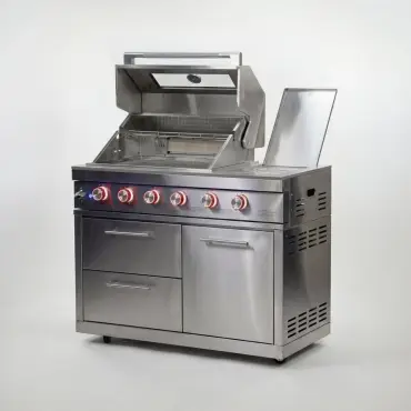 Stanley Straight 4 Burner Gas BBQ S2961-C - Stainless Steel
