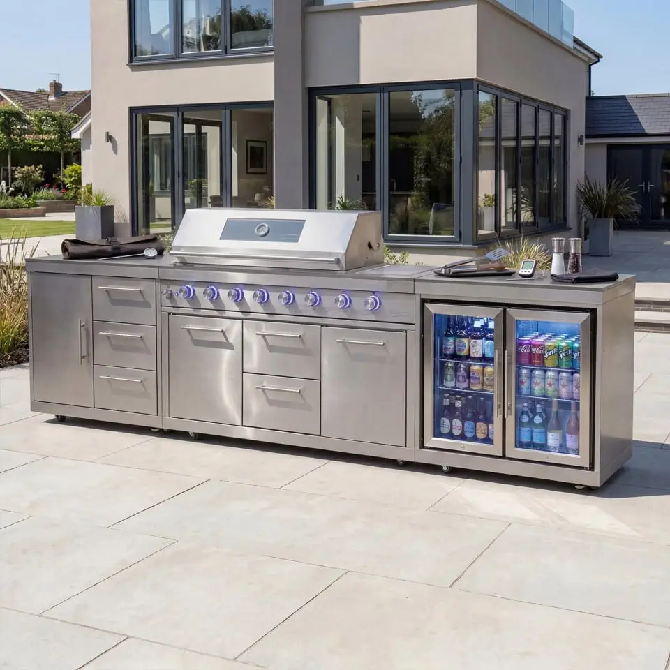 Stanley Straight 6 Burner Gas BBQ S3261-F- Stainless Steel