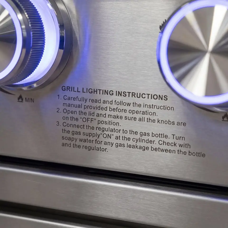 Stanley 6 Burner Gas BBQ - Integrated Side Burner Modular Unit