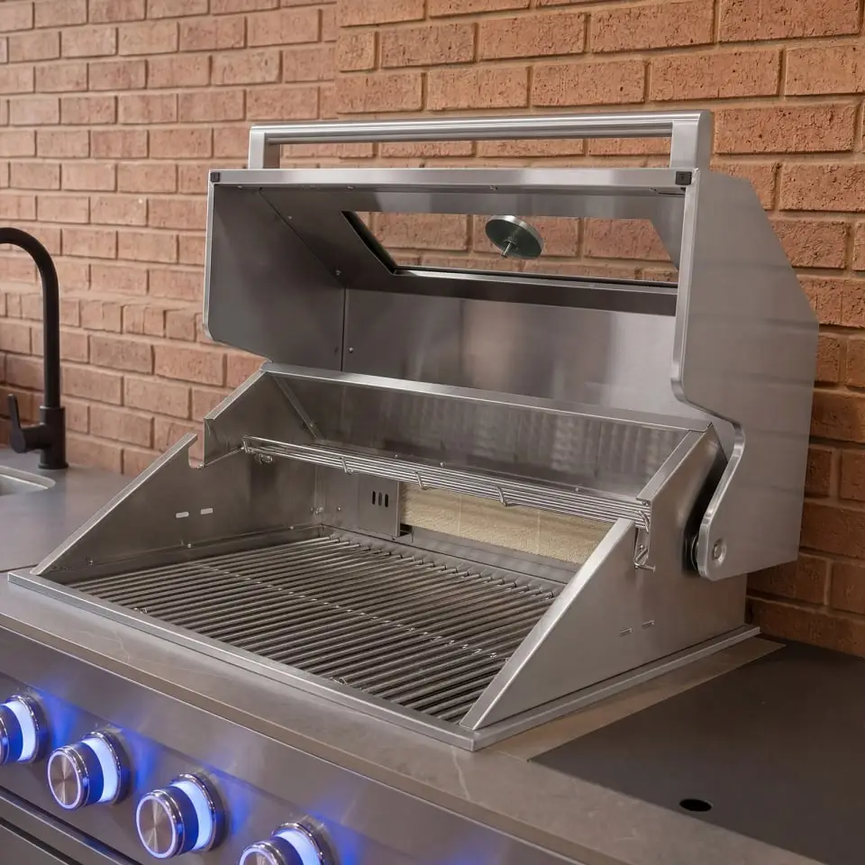 Stanley 6 Burner Gas BBQ - Integrated Side Burner Modular Unit