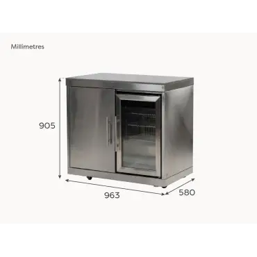 Stanley Outdoor Kitchen Fridge & Cupboard Modular Unit