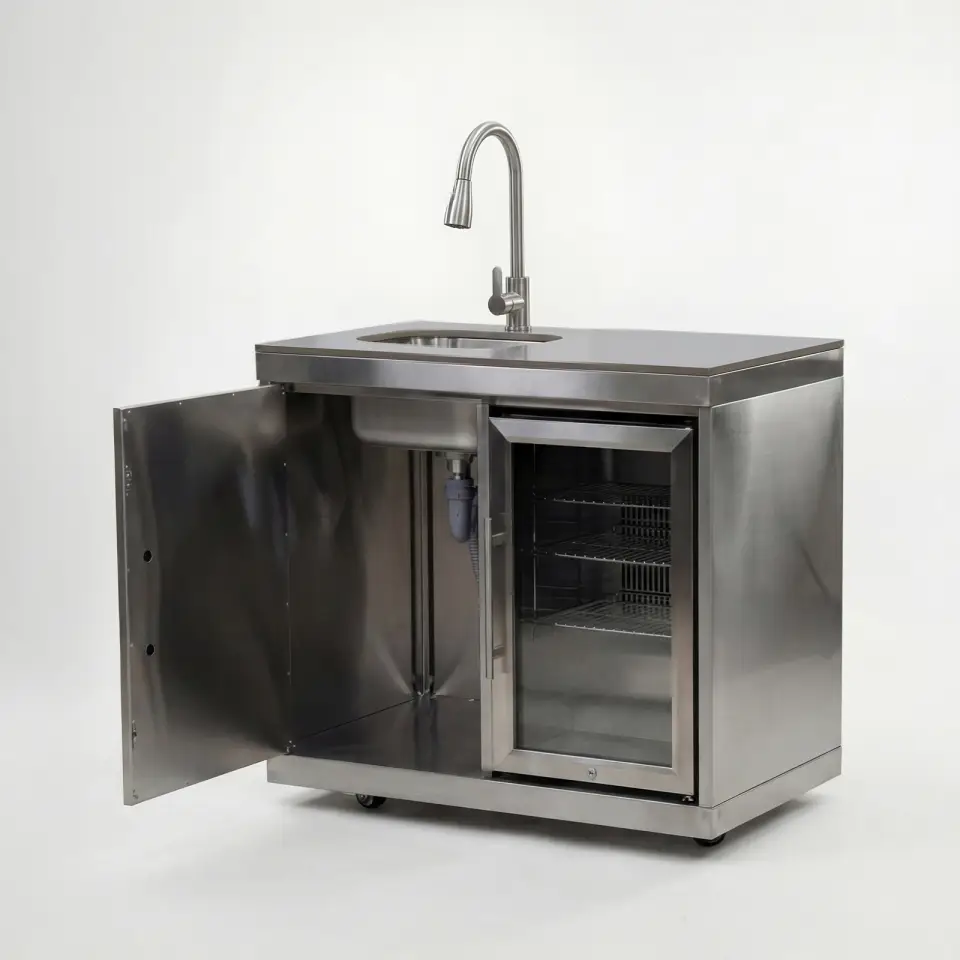 Stanley Fridge & Cupboard with Sink & Tap Modular Unit