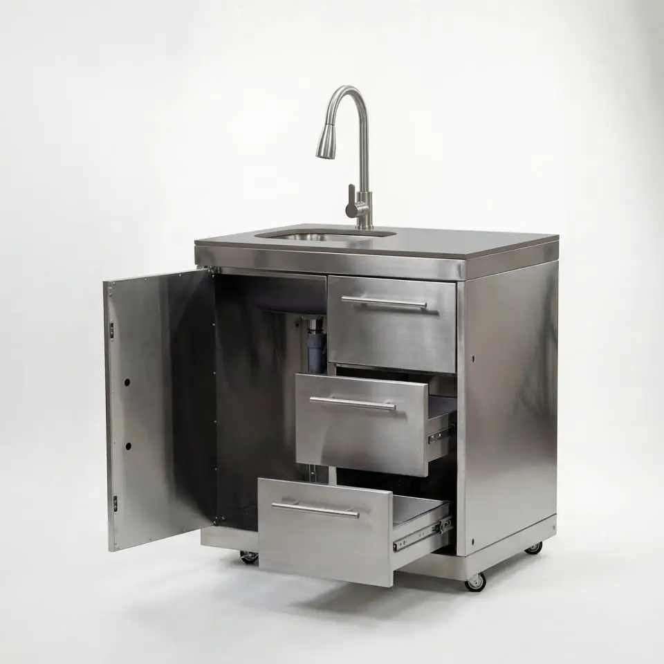 Stanley Cupboard & Drawer with Sink & Tap Modular Unit