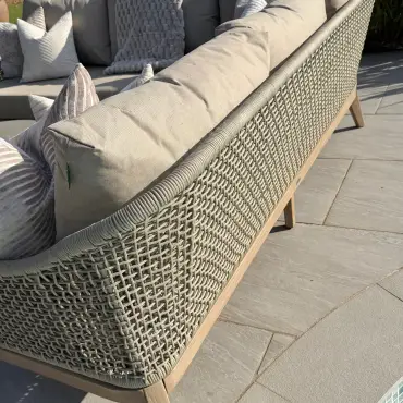 Summer Corner Sofa Set - Round Coffee Table & Side Table