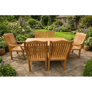 Malvern Medium Teak Dining Set - Certified