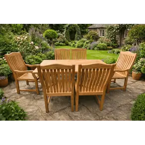 Malvern Medium Teak Dining Set - Certified