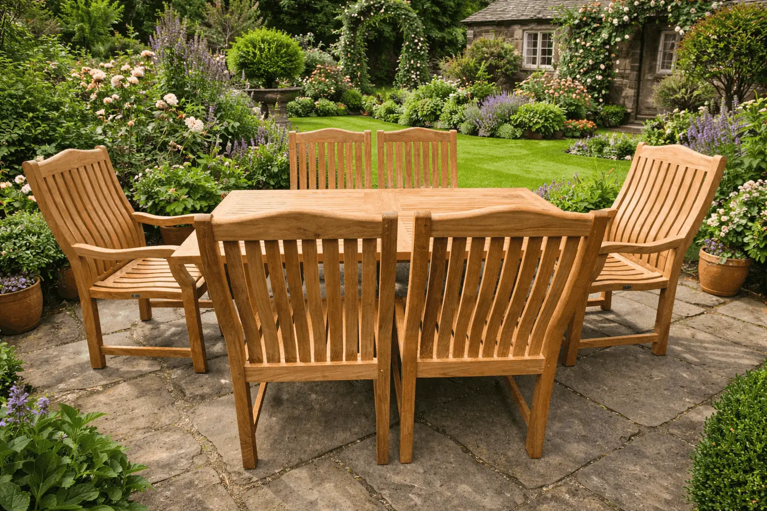 Malvern Medium Teak Dining Set - Certified