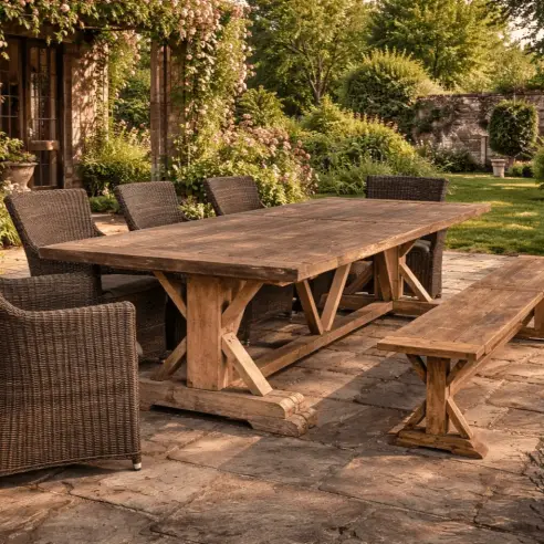 Valencia Teak Bench and Chair Set Valencia Teak Bench and Chair Set