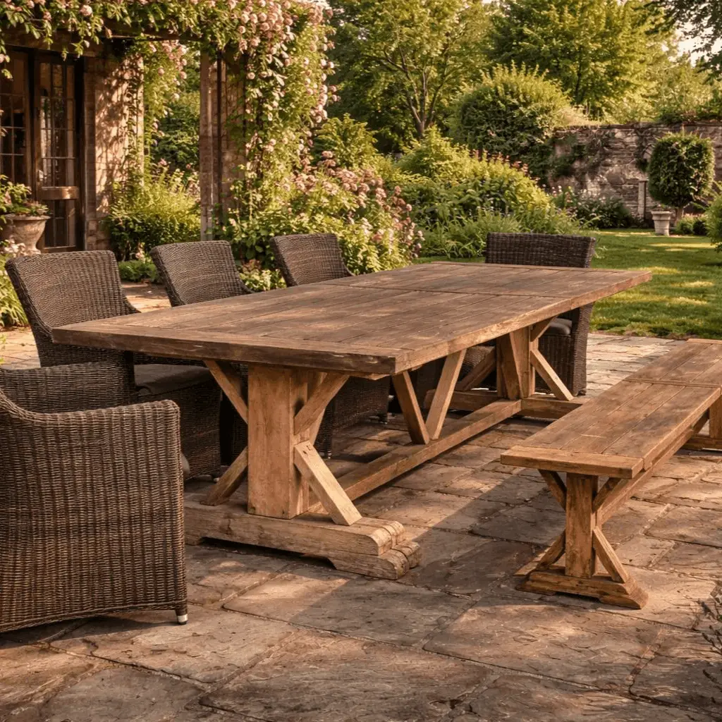 Valencia Teak Bench and Chair Set