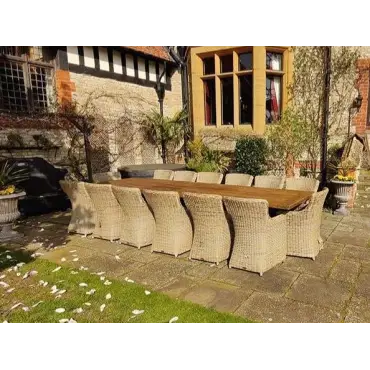 Valencia Teak 14 Chair Dining Set