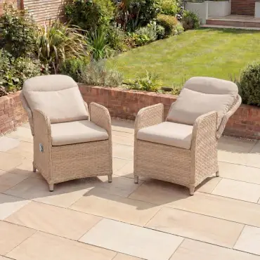 Audrey 8 Seat Rattan Reclining Dining Set - Oval Table