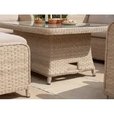 Audrey 8 Seat Rattan Reclining Dining Set - Oval Table
