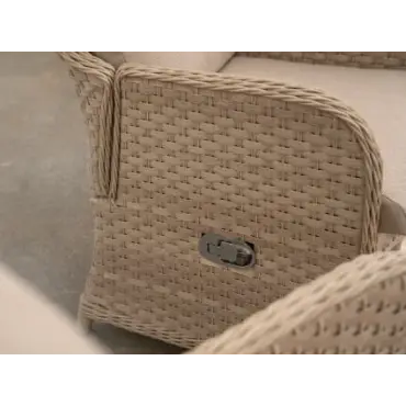 Audrey 8 Seat Rattan Reclining Dining Set - Oval Table