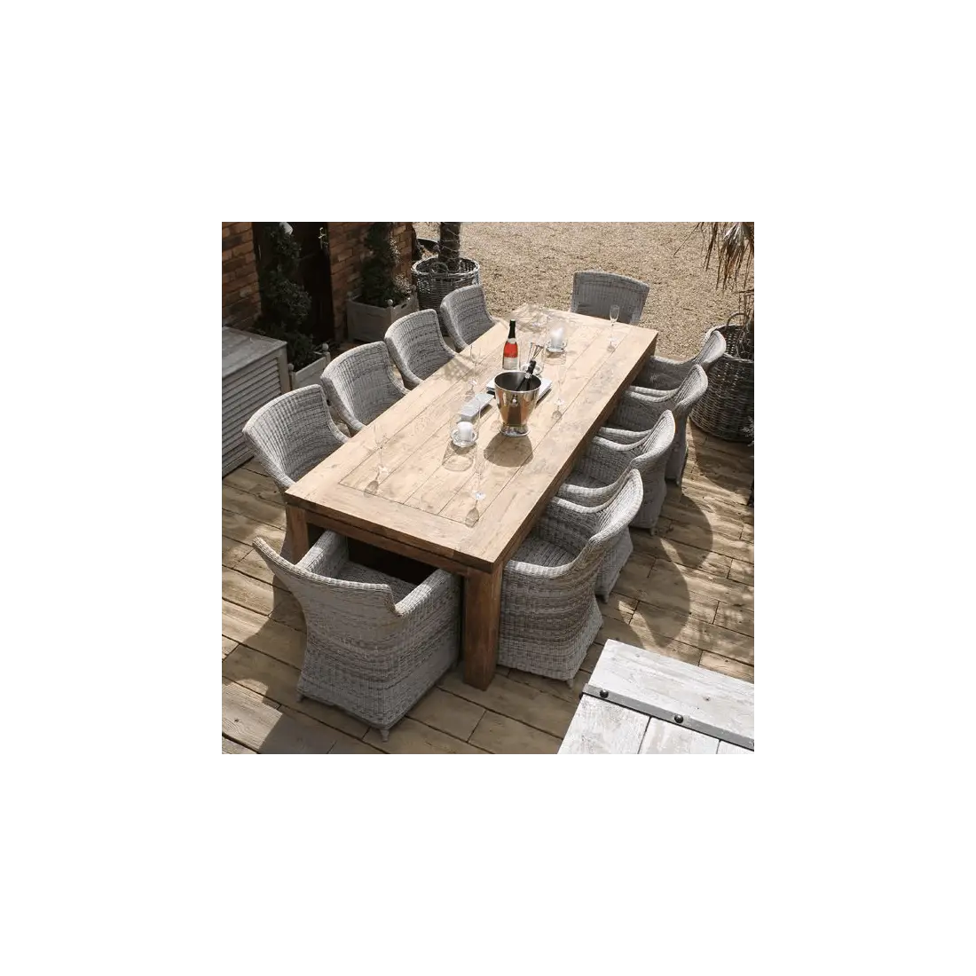 York 10 Chair Dining Set outdoor garden furniture