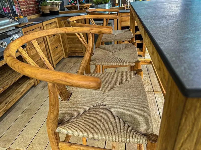 Bari Teak Bar Armchair Set