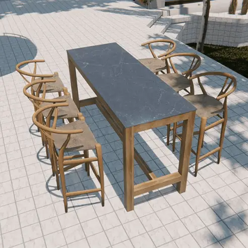 Bari Teak Bar Armchair Set Bari Teak Bar Armchair Set