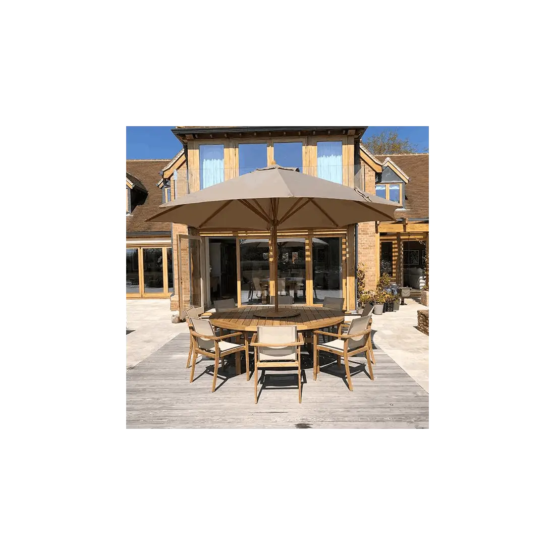 TNT 8 Chair With Malvern 2.1M Dia Table Set