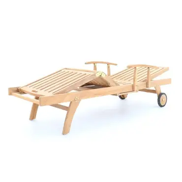 Stratford sun lounger With drinks tray teak garden furniture