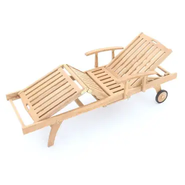 Stratford sun lounger With drinks tray teak garden furniture