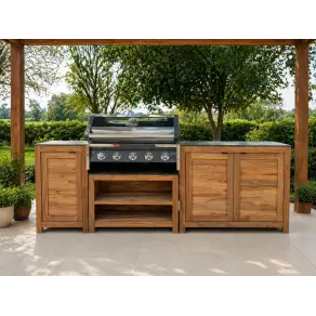 Bari Teak Outdoor Kitchen Set 3