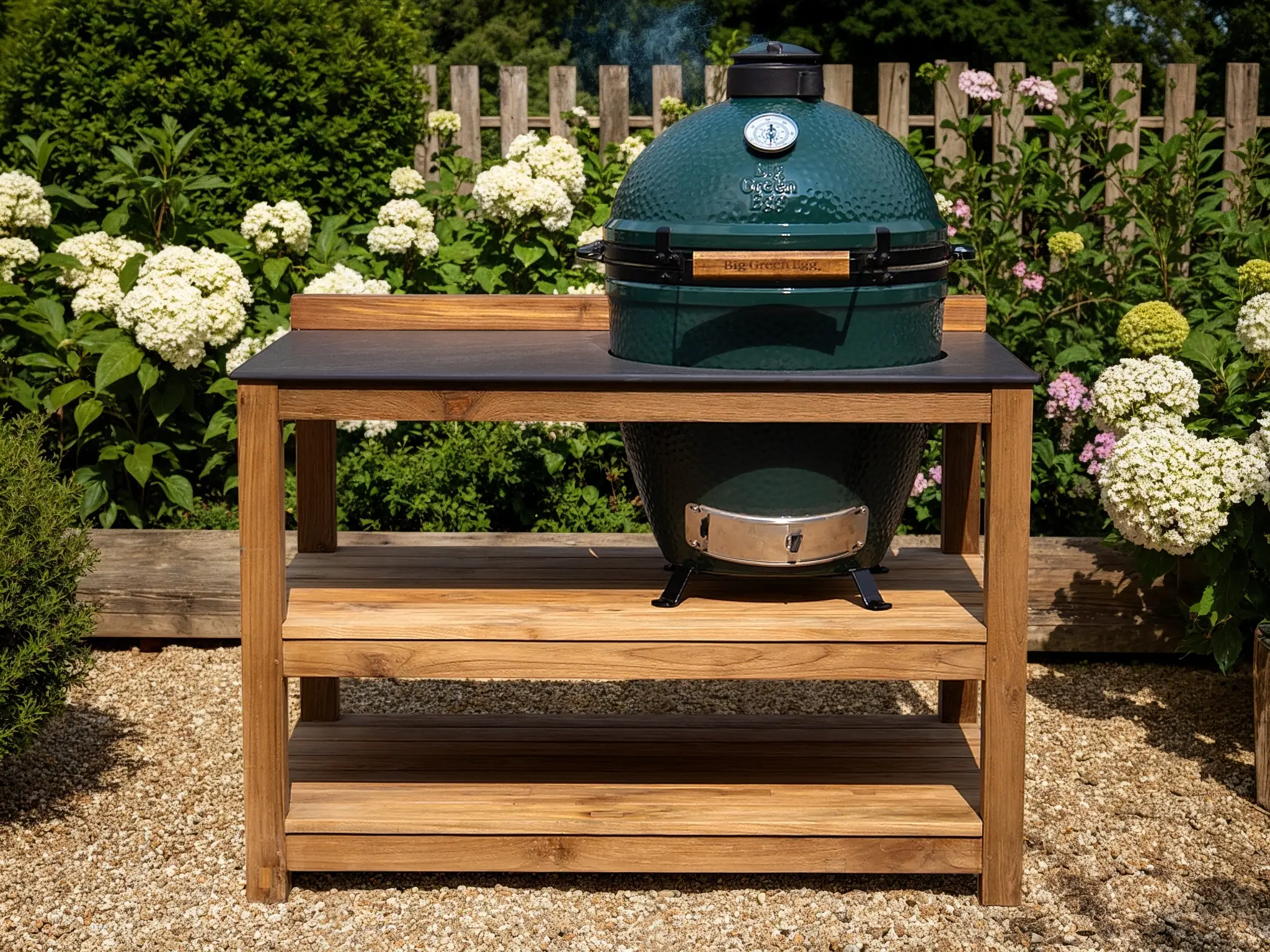 Bari Big Green Egg Table Fixed Unit – Outdoor Kitchen