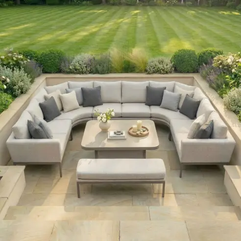 Fabric Pulse U-Shape Corner Dining Set - Rising Table