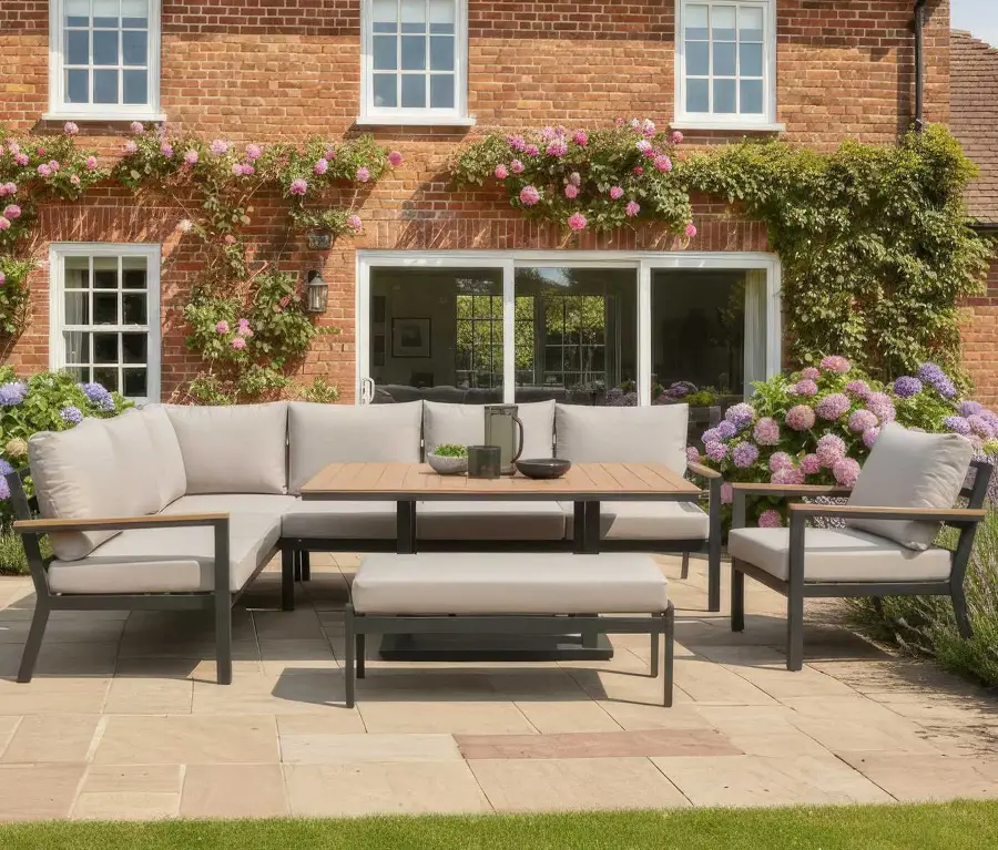 Heidi Left Hand Corner Sofa Dining Set & Rising Table