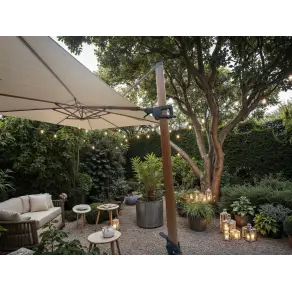 Pisa Cantilever 4m x 3m Parasol with LED lights Landscape