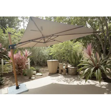 Pisa Cantilever 4m x 3m Parasol with LED lights Landscape