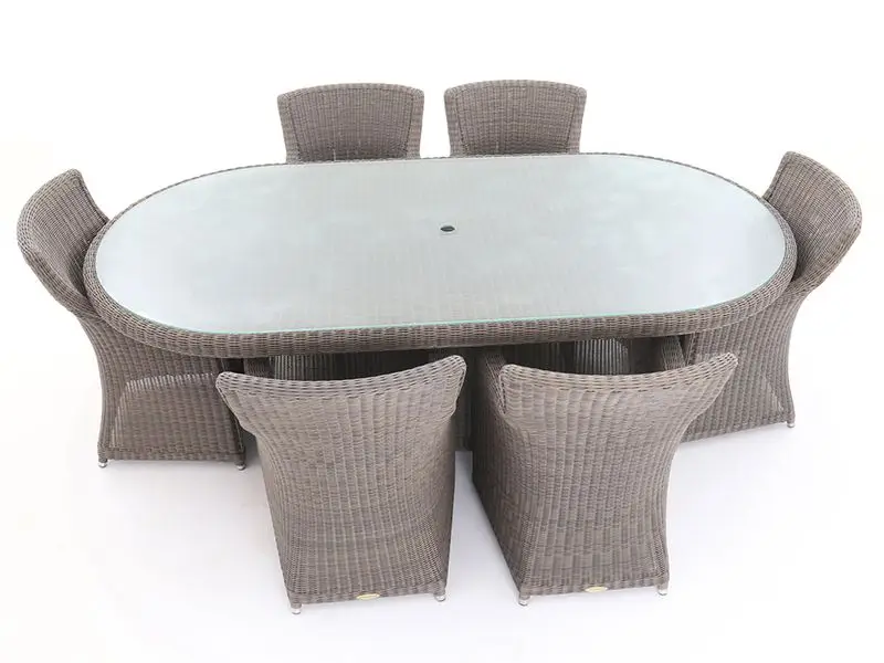 Summergrass Rattan Oval Table