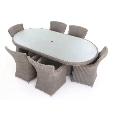 Summergrass Rattan Oval Table