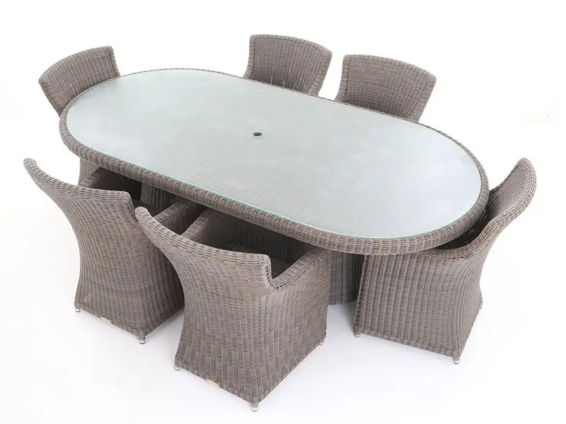 Summergrass Rattan Oval Table