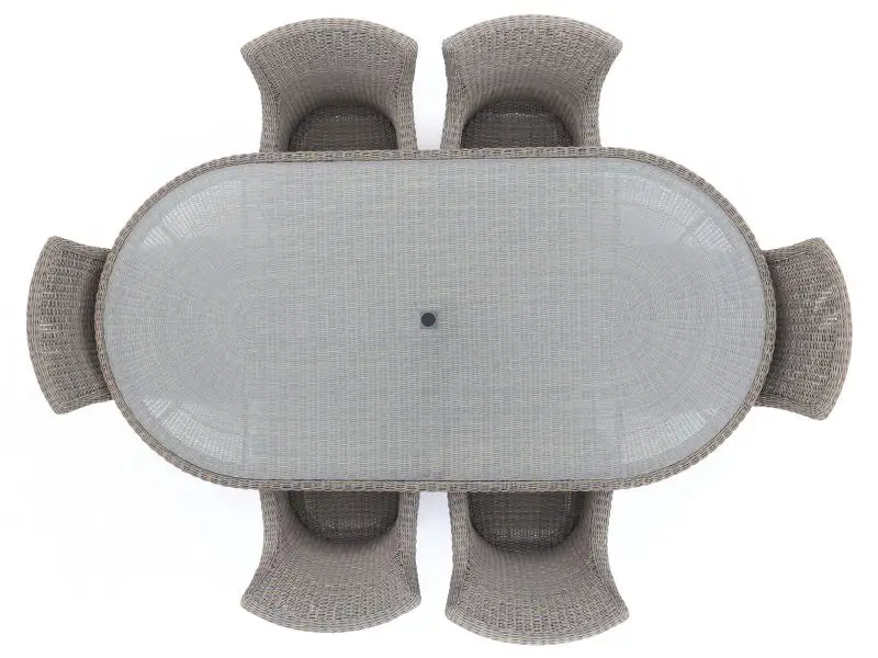 Summergrass Rattan Oval Table