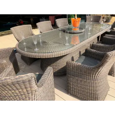 Summergrass Rattan Oval Table