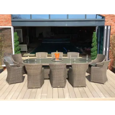 Summergrass Rattan Oval Table