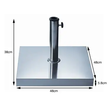 Parasol Base - 30kg Stainless Steel