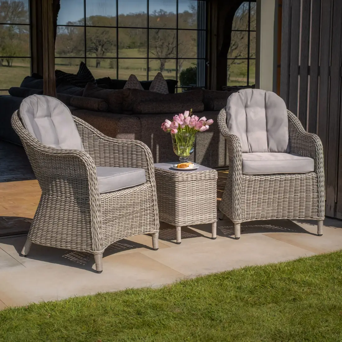 Oxford 3 Piece Rattan Bistro Set Oxford 3 Piece Rattan Bistro Set