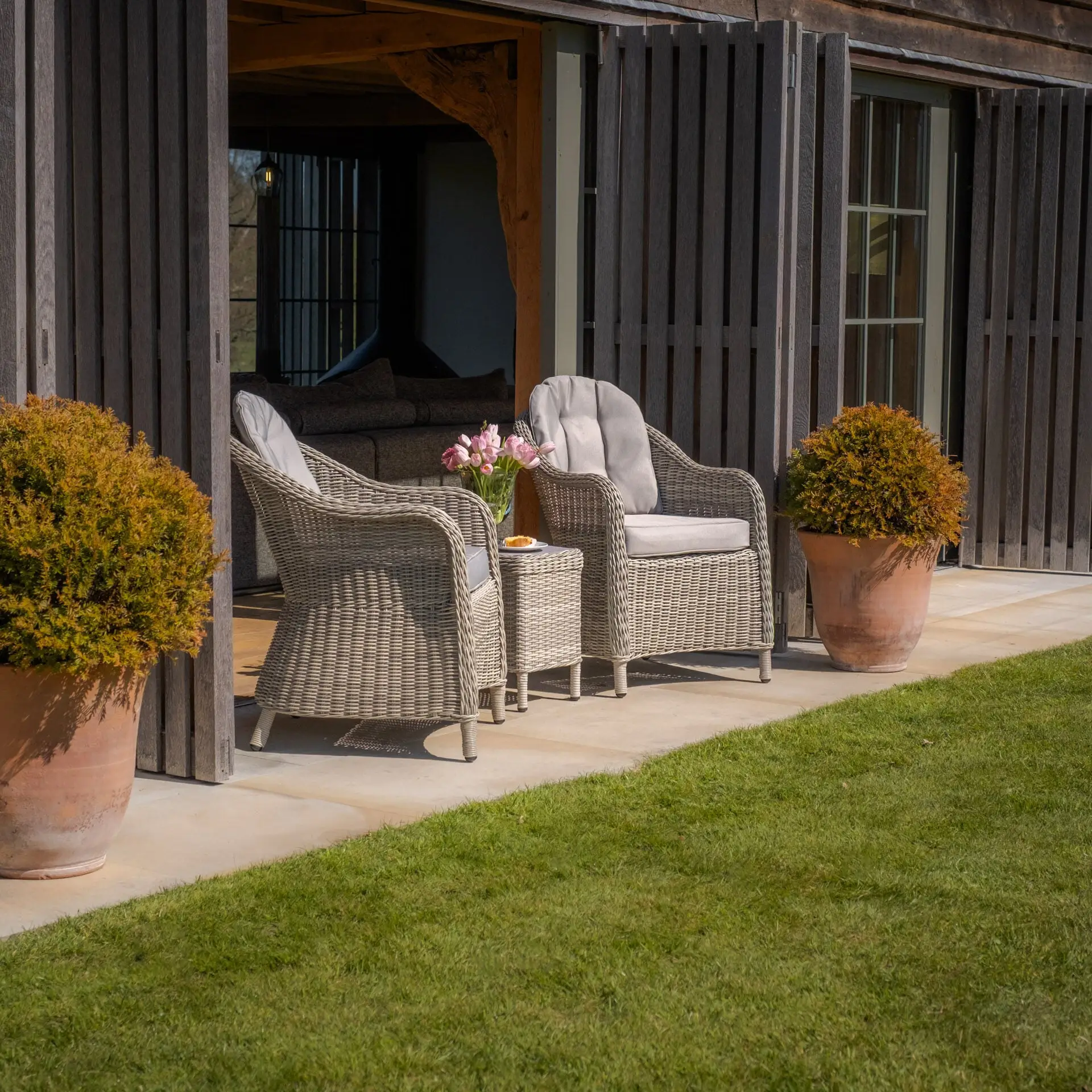 Oxford 3 Piece Rattan Bistro Set