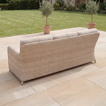 Audrey 3 Seater Lounge Dining Set with 2 Armchairs and Bench - Rising Table