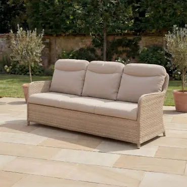 Audrey 3 Seater Lounge Dining Set with 2 Armchairs and Bench - Rising Table