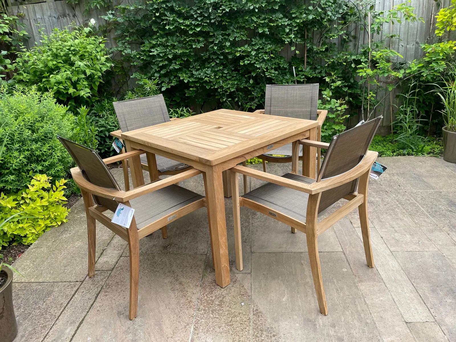 Windsor 90cm Table & 4 TNT Deluxe Stacking Chairs - Certified