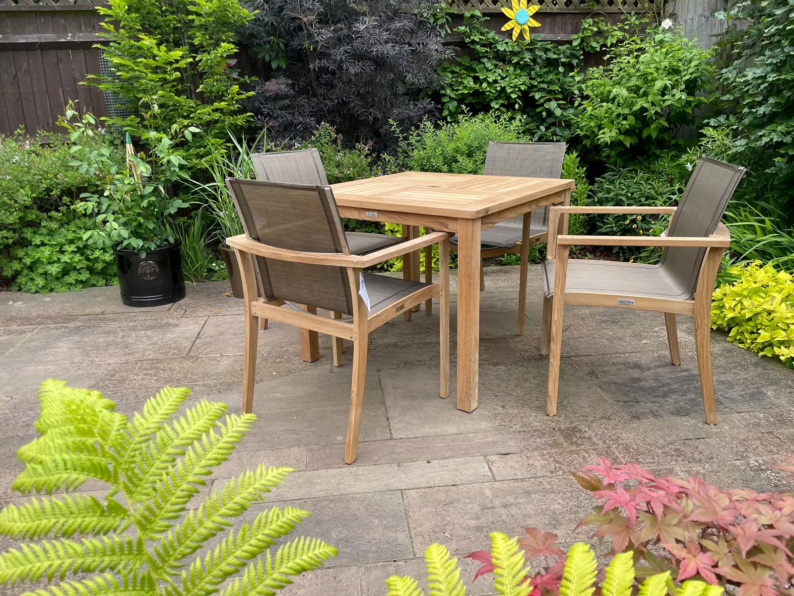 Windsor 90cm Table & 4 TNT Deluxe Stacking Chairs - Certified