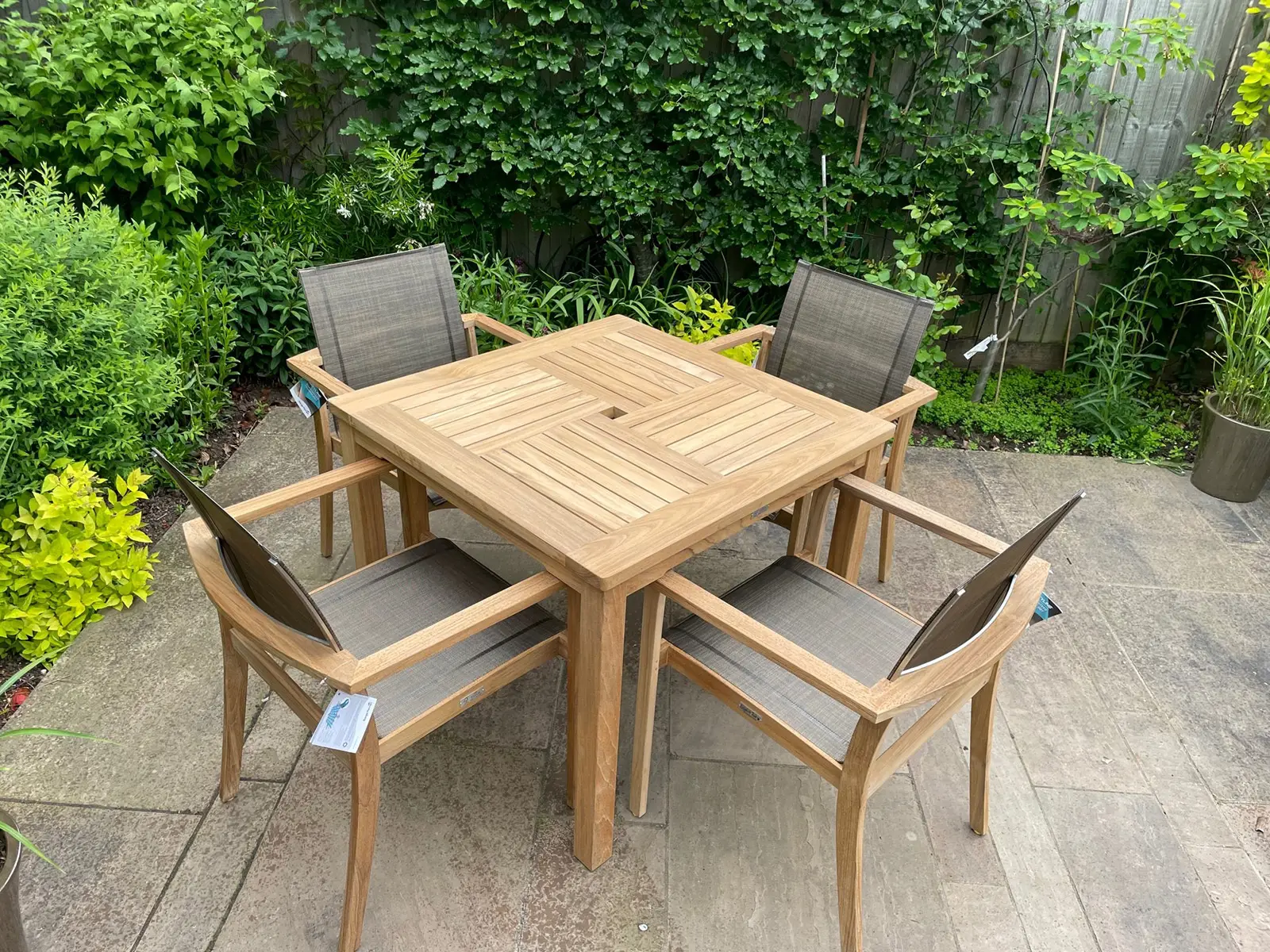 Windsor 90cm Table & 4 TNT Deluxe Stacking Chairs - Certified