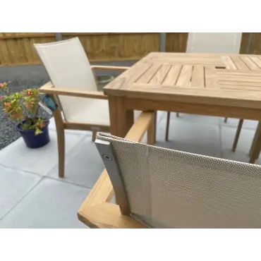 Windsor 90cm Table & 4 TNT Deluxe Stacking Chairs - Certified