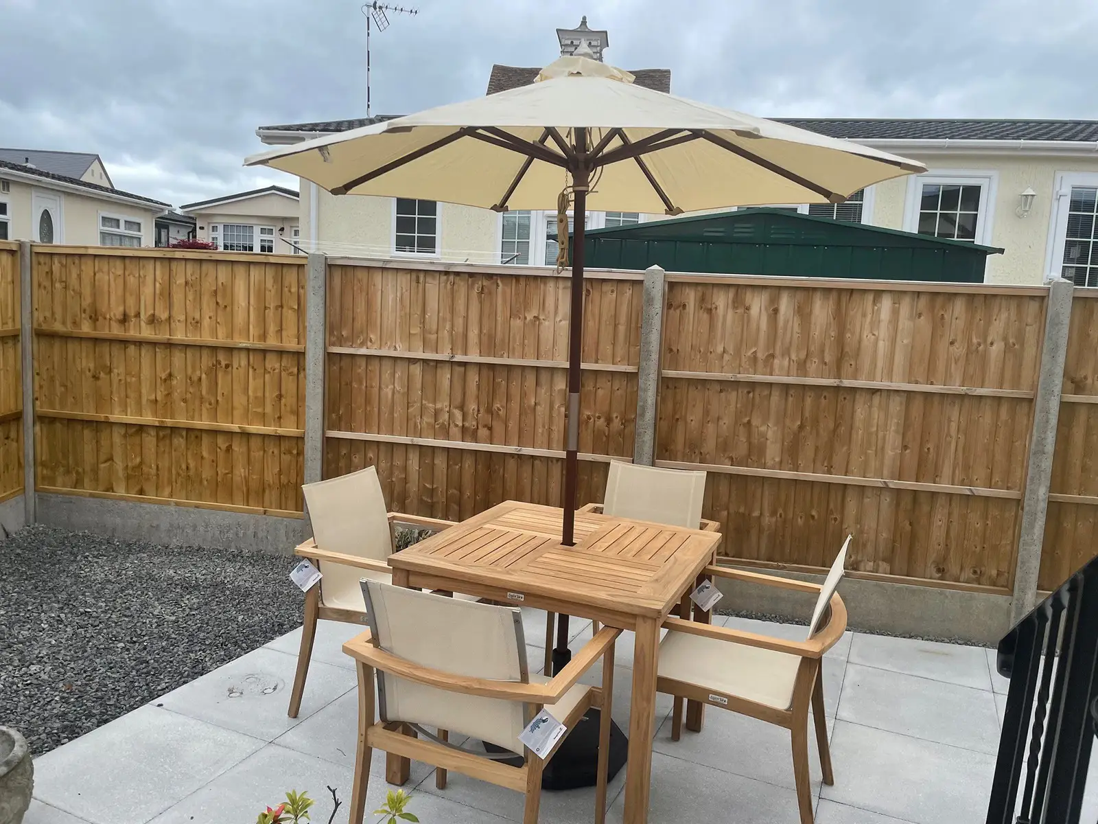 Windsor 90cm Table & 4 TNT Deluxe Stacking Chairs - Certified