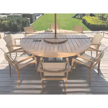 TNT 8 Chair With Malvern 2.1M Dia Table Set